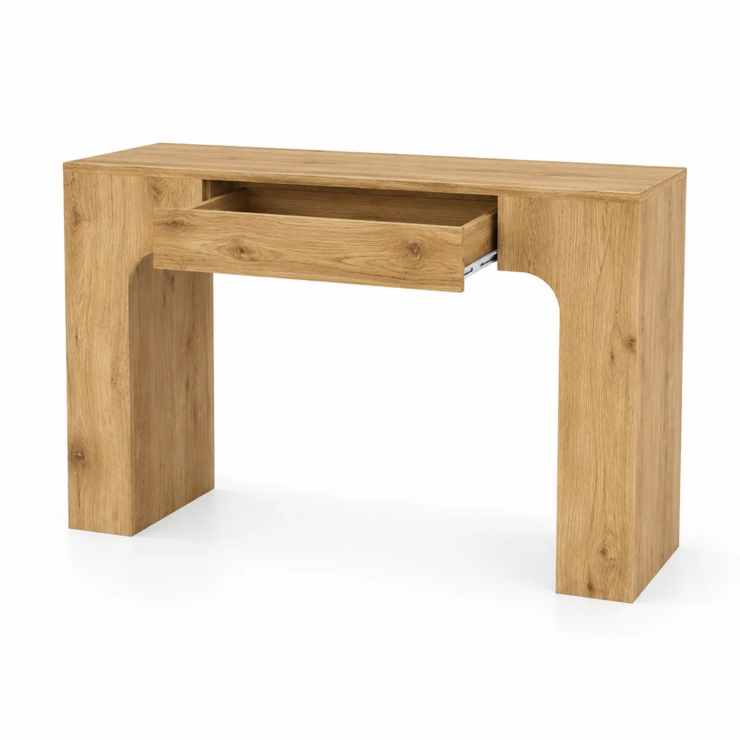 Mesa consola de madera de roble