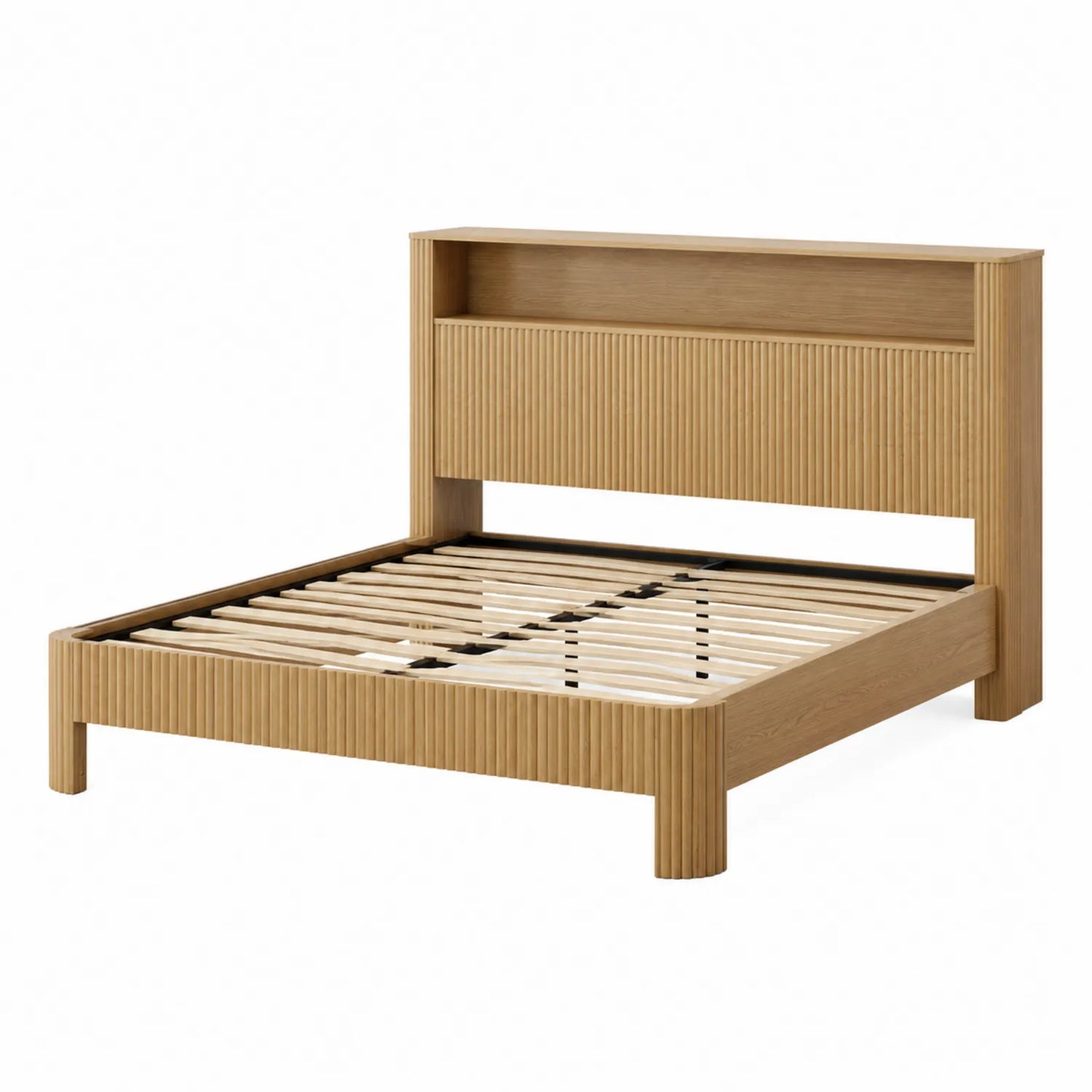 Cama de Madera de Roble Claro 200x160 cm