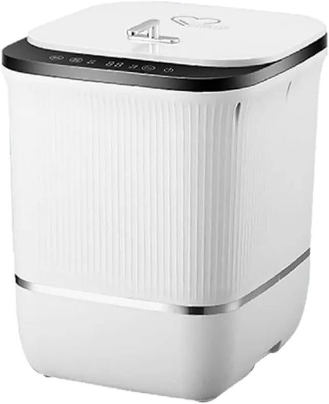 WolFum, Rengøringsmidler, 3 KG Mini vaskemaskine, høj temperatur madlavning og vask, lille semiautomatisk, Hvid, 3 KG, 300 W, 220V, 50Hz