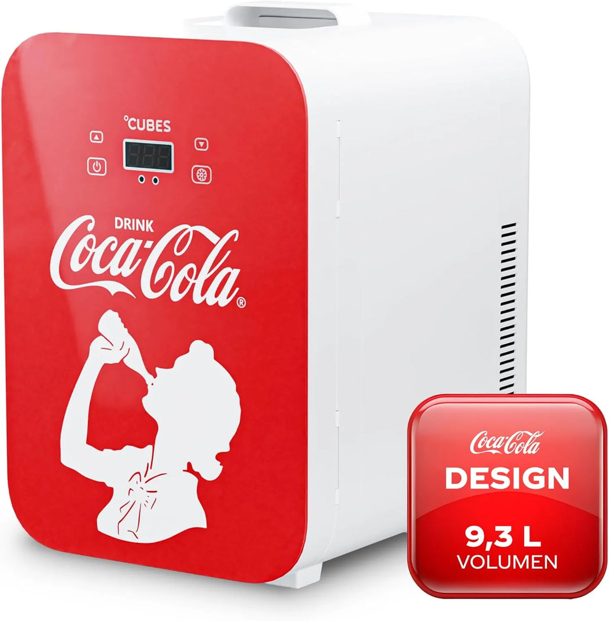 °CUBES, Minikøleskabe, Coca-Cola Mini Køleskab 9.3L, Hvid, 9.3L