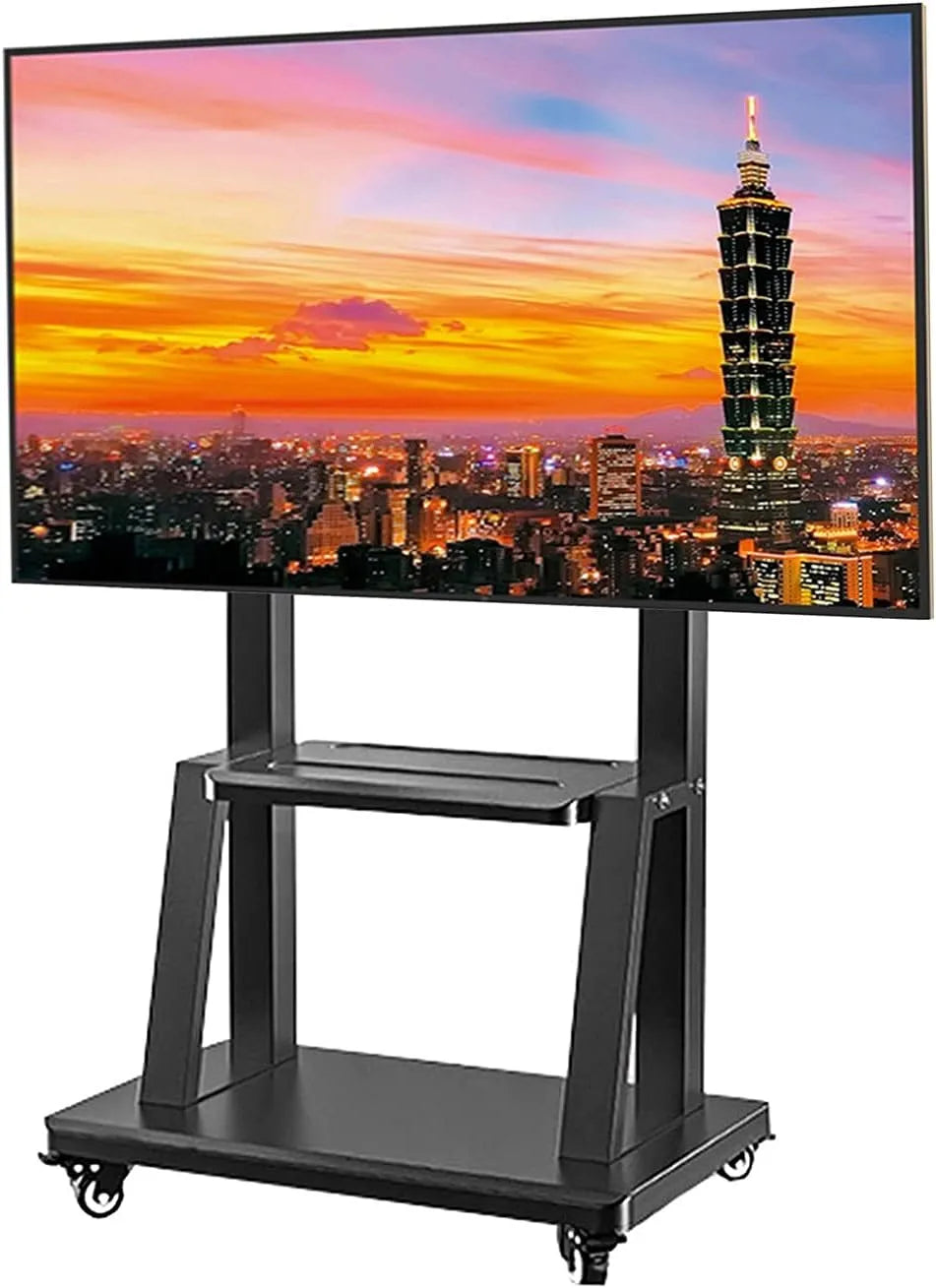 Generic 32-70-Zoll-LCD-Flachbildschirm, Væg- og loftbeslag, FBSHAD TV Stand TV Stands Heft Duty TV Cart med hjul, rullende gulv til 32- 70, Sort