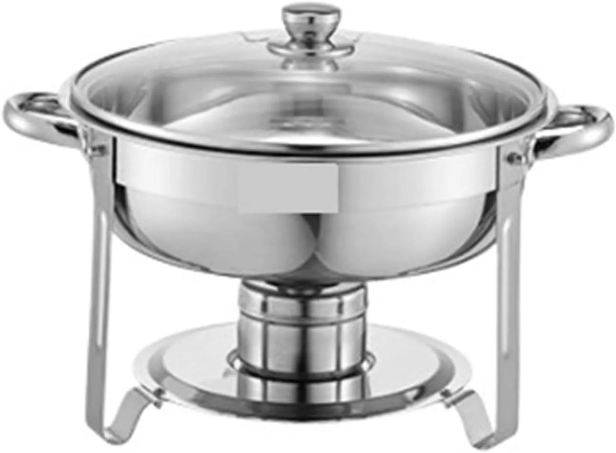 TRDEWR, Varmeplader og madvarmere, Chafing Dish Buffet sæt rustfrit stål Chafer Varmer Server til fest god varmelager, Sølv, 1W, 6V