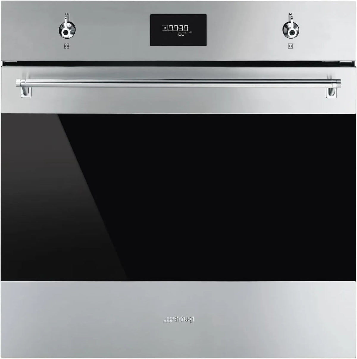 Smeg, Ovne, Smag Classic Multifunktionel Electric enkeltovn - rustfrit stål, Sølv, 592 × 597 × 548 mm