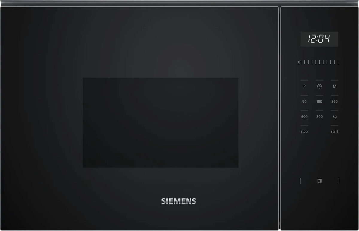 Siemens iQ500 BF525LMB1, Mikrobølgeovne, Bygge- i mikroovn sort rustfrit stål 594 x 382 cm, Sort / sølv, 594 x 382 cm, 525L, 38 x 59, 4 x 31