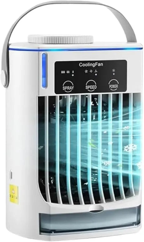 SWZEC 5-in-1 in-1, Fordampningskølere, Hoffmarkt Air Conditioning Mobile.Portable 5- Smart Mobile Cooler med vand køling, Hvid, 10W, 7 L