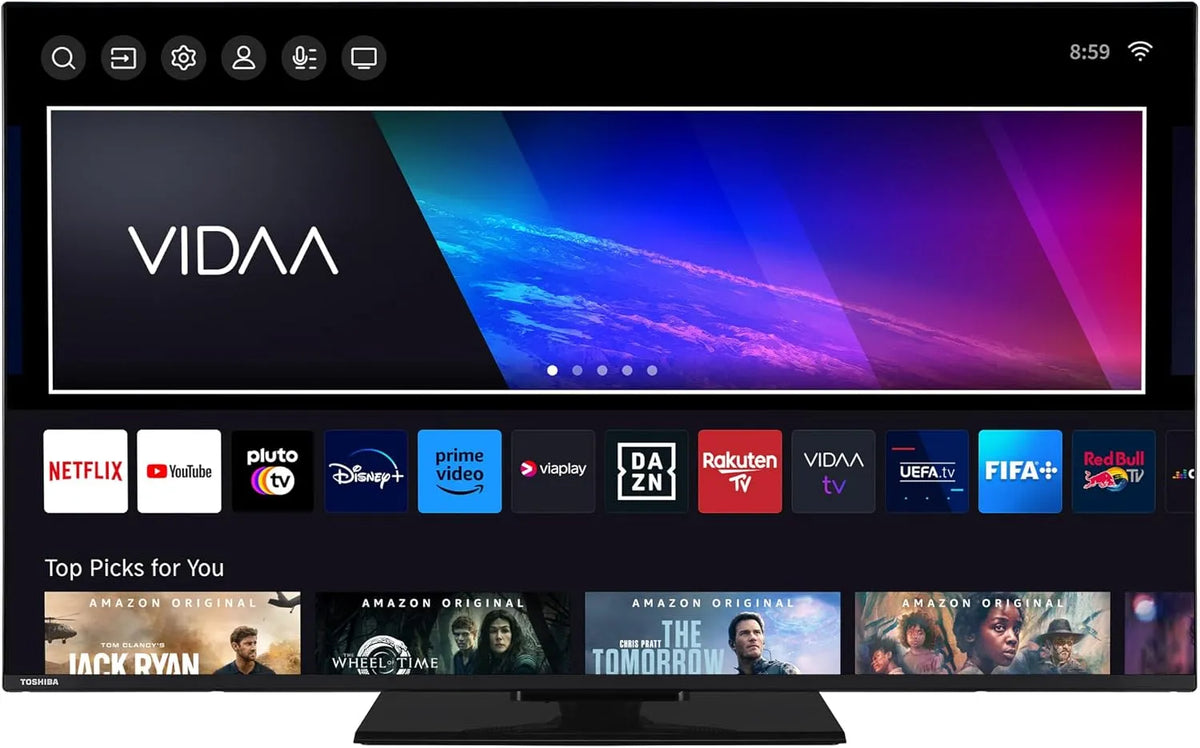 TOSHIBA 50UV3463DAW, TV'er, TV 50 tommer VIDAA Smart TV med 4K UHD opløsning, Sort, 4K, 126 cm