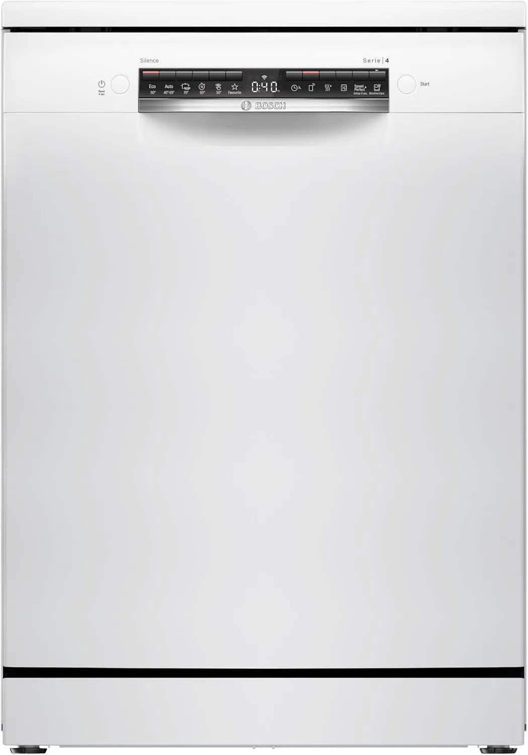 Bosch SMS4HVW14E, Opvaskemaskiner, 60 cm, opvaskemaskine 60 cm, fritstående, Silence program, VarioFlex kurve og Vario, Hvid, 45 dB
