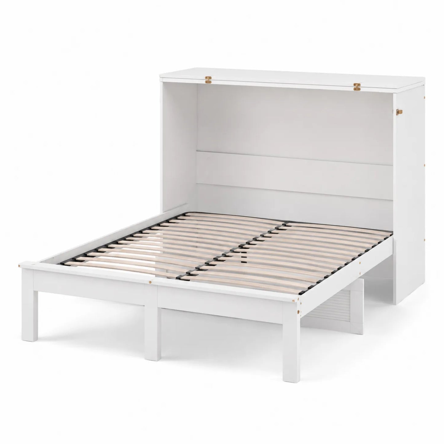 Cama abatible de madera blanca 200x140 cm