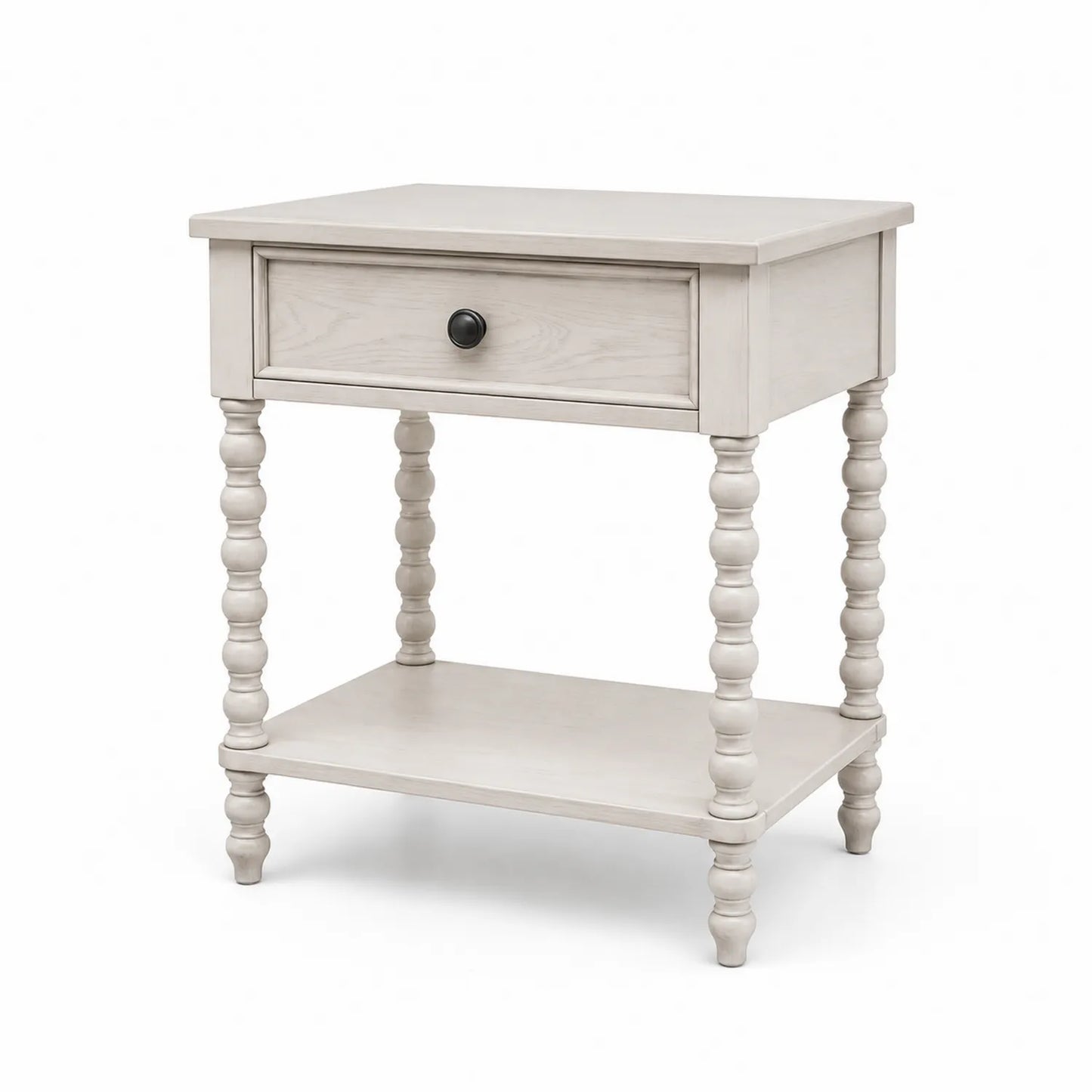 Mesa auxiliar de madera con cajón Beige