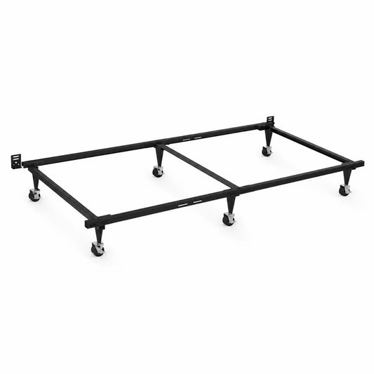 Base para cama de metal con ruedas ajustable 200x150 cm