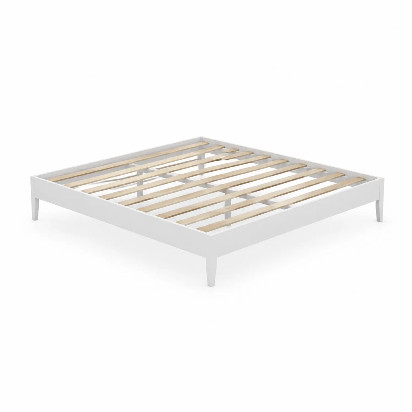 Estructura de cama de madera de pino 200x150 cm Blanco