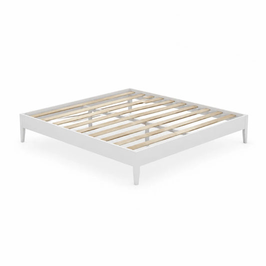 Estructura de cama de madera de pino 200x150 cm Blanco