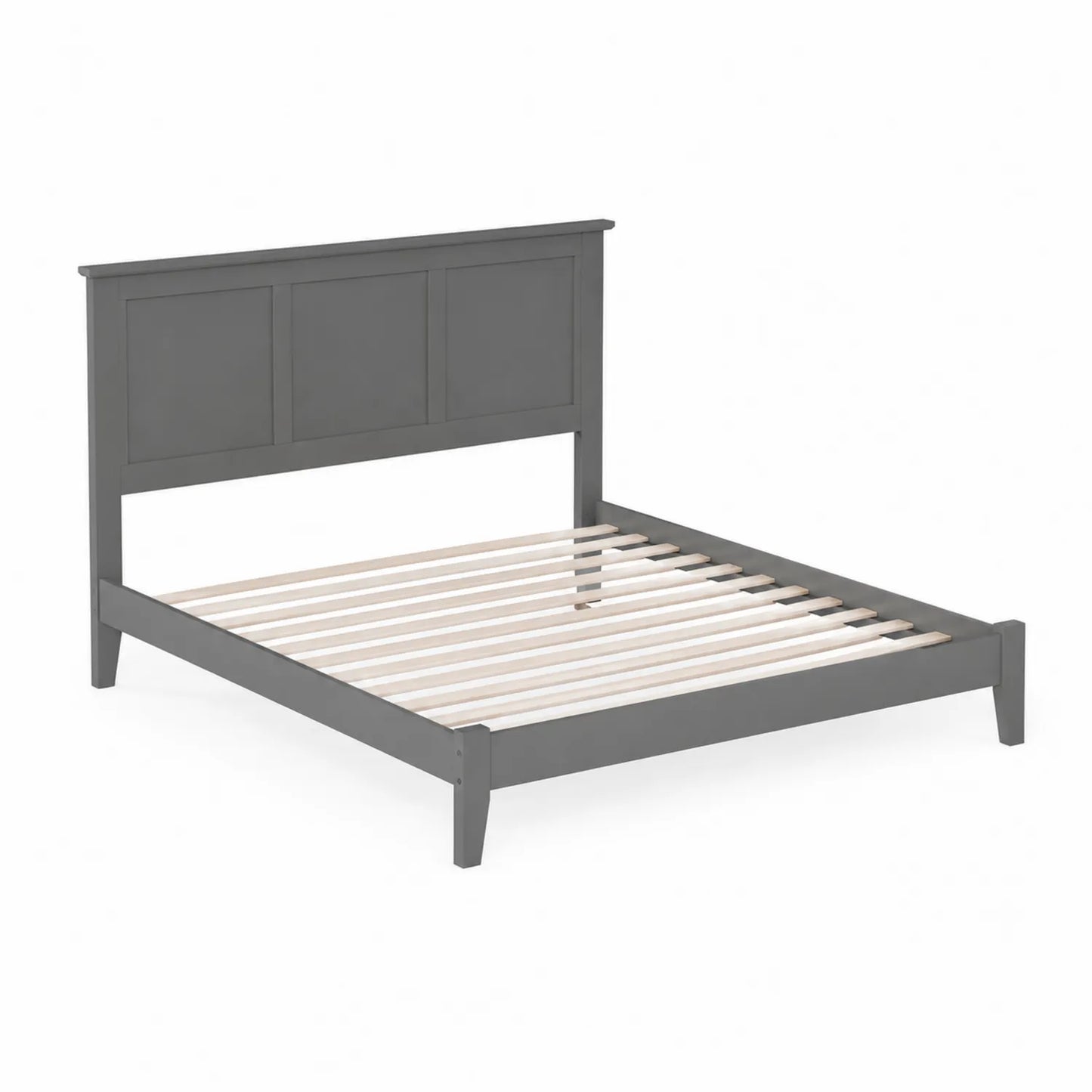 Cama de madera gris 200x150 cm
