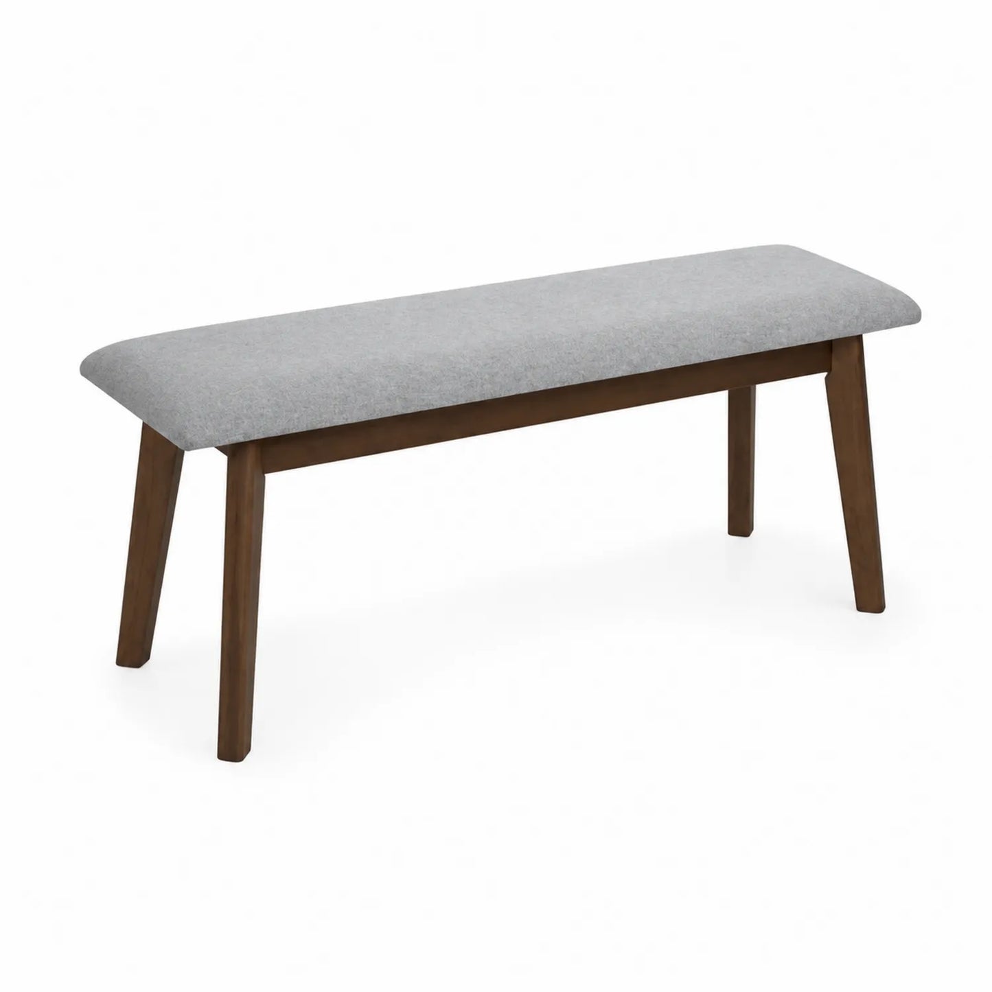 Banco de madera con asiento de poliéster gris 120x40x45 cm