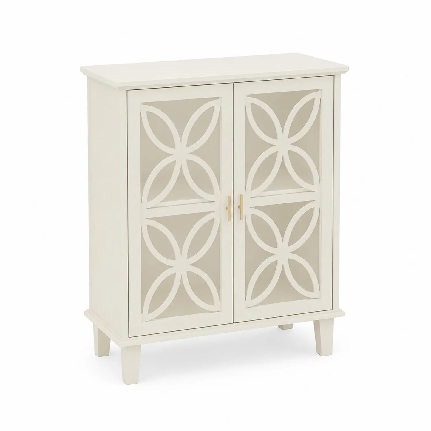 Armario de Madera con Puertas de Vidrio Decorativo 80cm x 30cm x 90cm