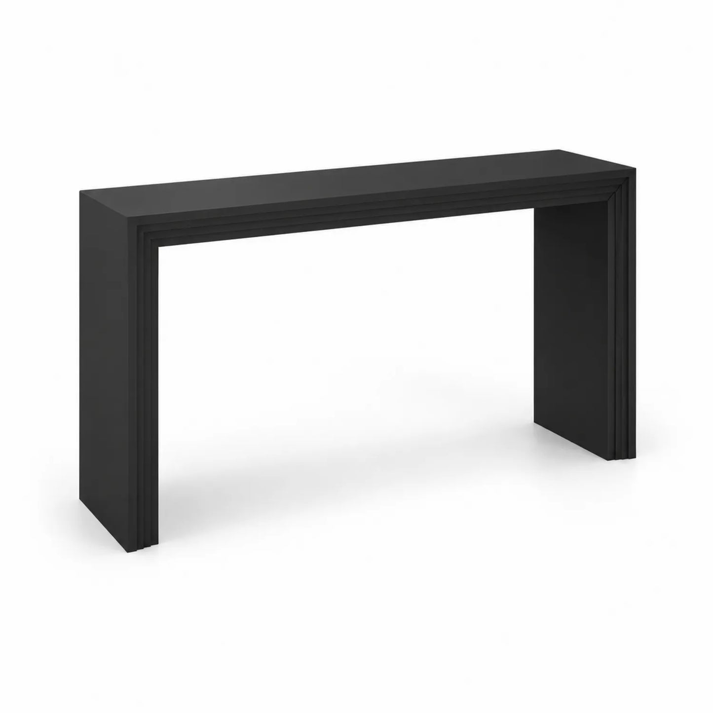 Mesa consola de madera negra 120x40x75 cm
