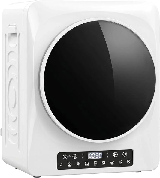 HOMCOM, Aftrækstørretumblere, tørretumbler 5 kg Mini udsugningslufttørrer 9 programmer 1000W Hvid, 5 kg, 1000W, 49 x 43 x 61 cm, 54 dB