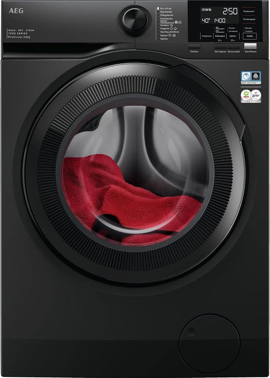 AEG LWR7S65690, Vaske-tørremaskiner, vasketørrer, serie 7000 med DualSense, 9 kg vask, 5 kg tørring, D, Hvid, 9 kg, 5 kg, 1600 rpm, 7000 v