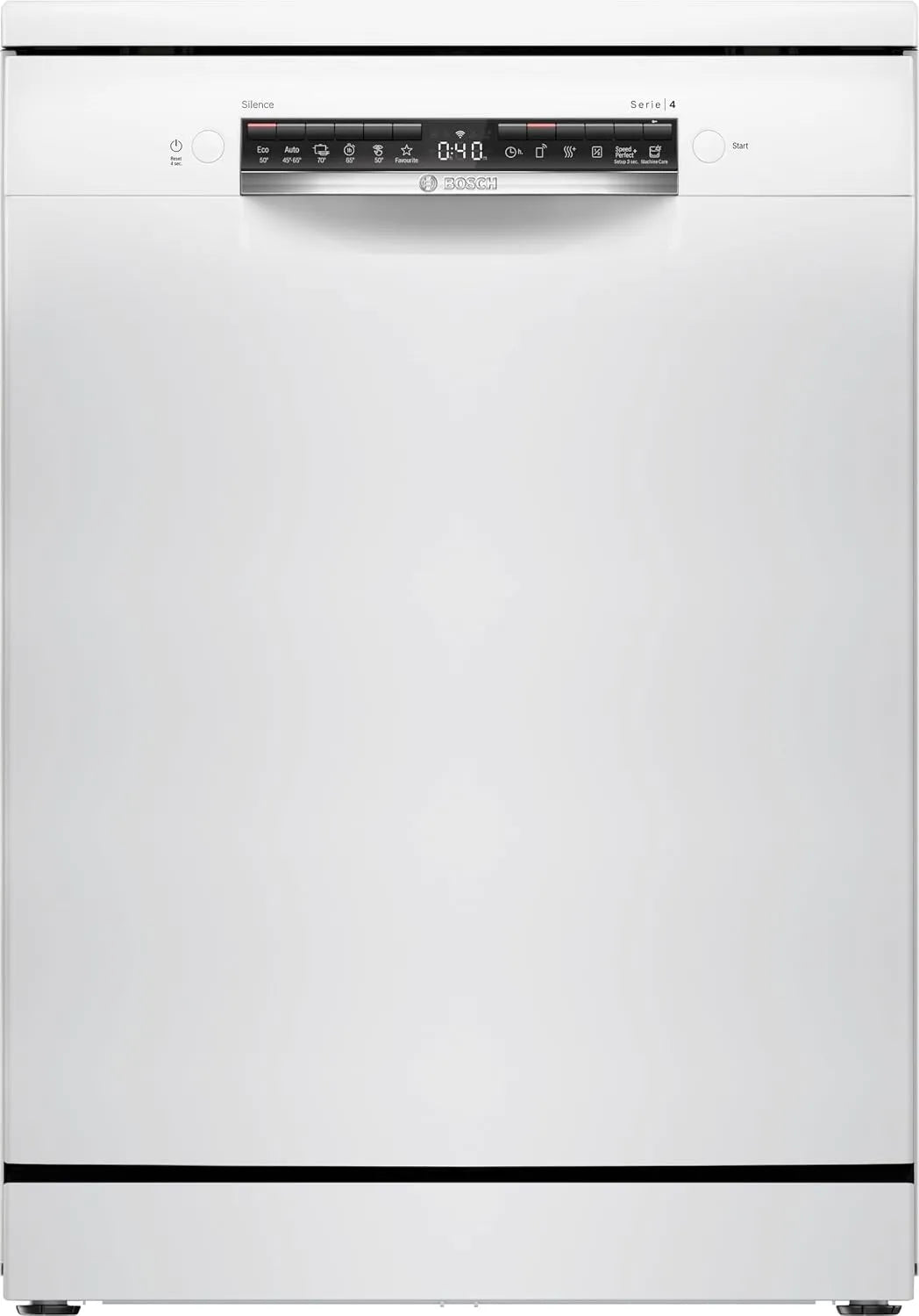 Bosch SMS4HVW00E, Opvaskemaskiner, 60 cm, Series 4, Fritstående opvaskemaskine, Hvid, 5 cm, 85 kW, 9 l