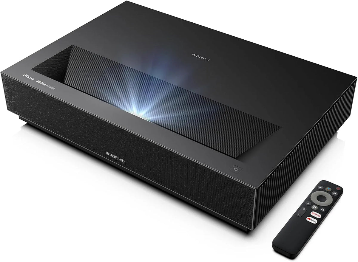 WEMAX, Projektorer, Nova Pro ALPD Laser TV, Ultrashort Distance Beamer 4K med 2100 ISO Lumen & 3D, Sort, 4K, 150 inch, 23 cm, 7 kg