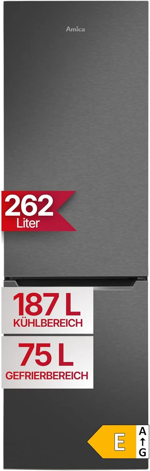 Amica 150S, Køle-/fryseskabe, køleskabe -fryser 262L 176x54x55cm VitControlPlus KGCL 387, Hvid, 262L, 176x54x55cm, 187 l, 75 l