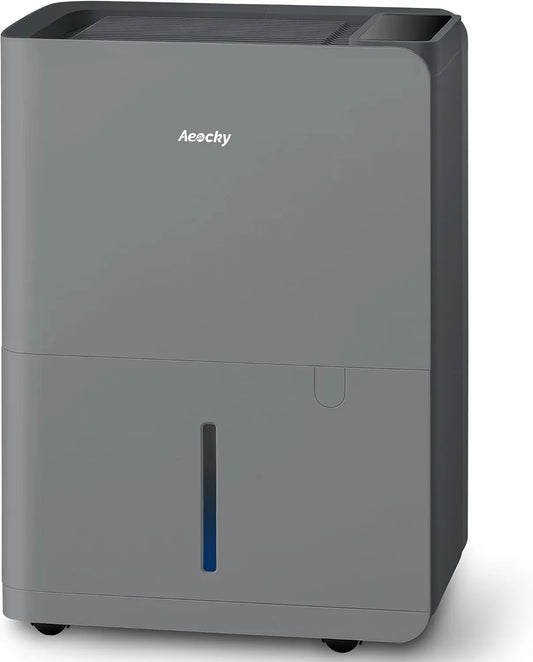AEOCKY 25L/Tag, Luftaffugtere, 25L / dag affugter elektrisk, vasketøjstermormer, 2.7L vandtank (Grey), Grå, 25L, 2.7L, 20 L, 7 mm