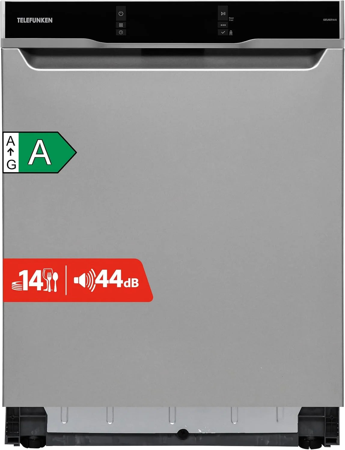 TELEFUNKEN GEU6014AI, Opvaskemaskiner, 60 cm, opvaskemaskine underbygning 60 cm energiklasse A 44 dB, Hvid, 44 dB, 14 G, 5, 4 l