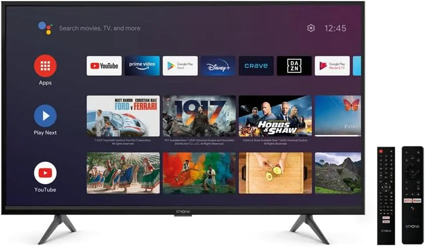 STRONG DVB-T/T2/C/S2 SRT32HC5433, TV'er, 32 '(80 cm) Android HD LED Smart TV med tredobbelt tuner (HDTV, Netflix, Google, Sort, 32 ', 80 cm
