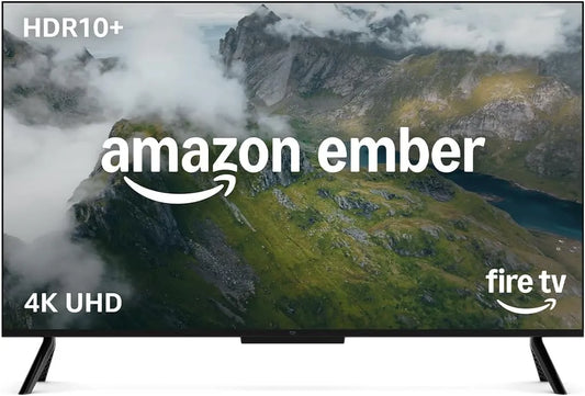 Amazon HDR10 55-Zoll-Smart-TV, + Ember 4-Serien med Fire TV (seneste generation), 55-tommer Smart TV i 4K Ultra, Sort, 4K