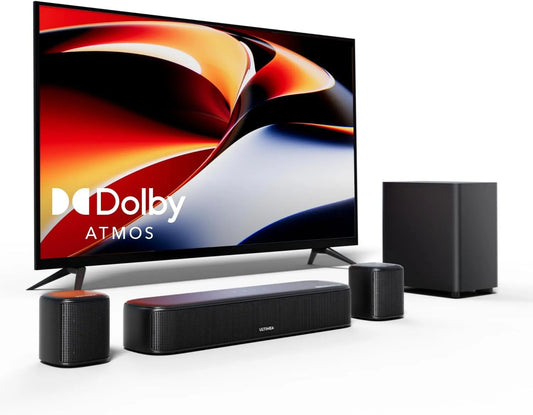 ULTIMEA, Lydbjælker, 5.1 Soundbar med Dolby Atmos, Surround Sound System, Aura A50 Pro, Sort, 4 '