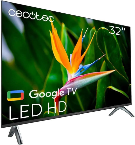 Cecotec A4-serien ALH40032S, Smart TV - LED-tv med 32 tommer, HD-opløsning -. Google-tv-operativsystem, Dolby, Sort, 16 G