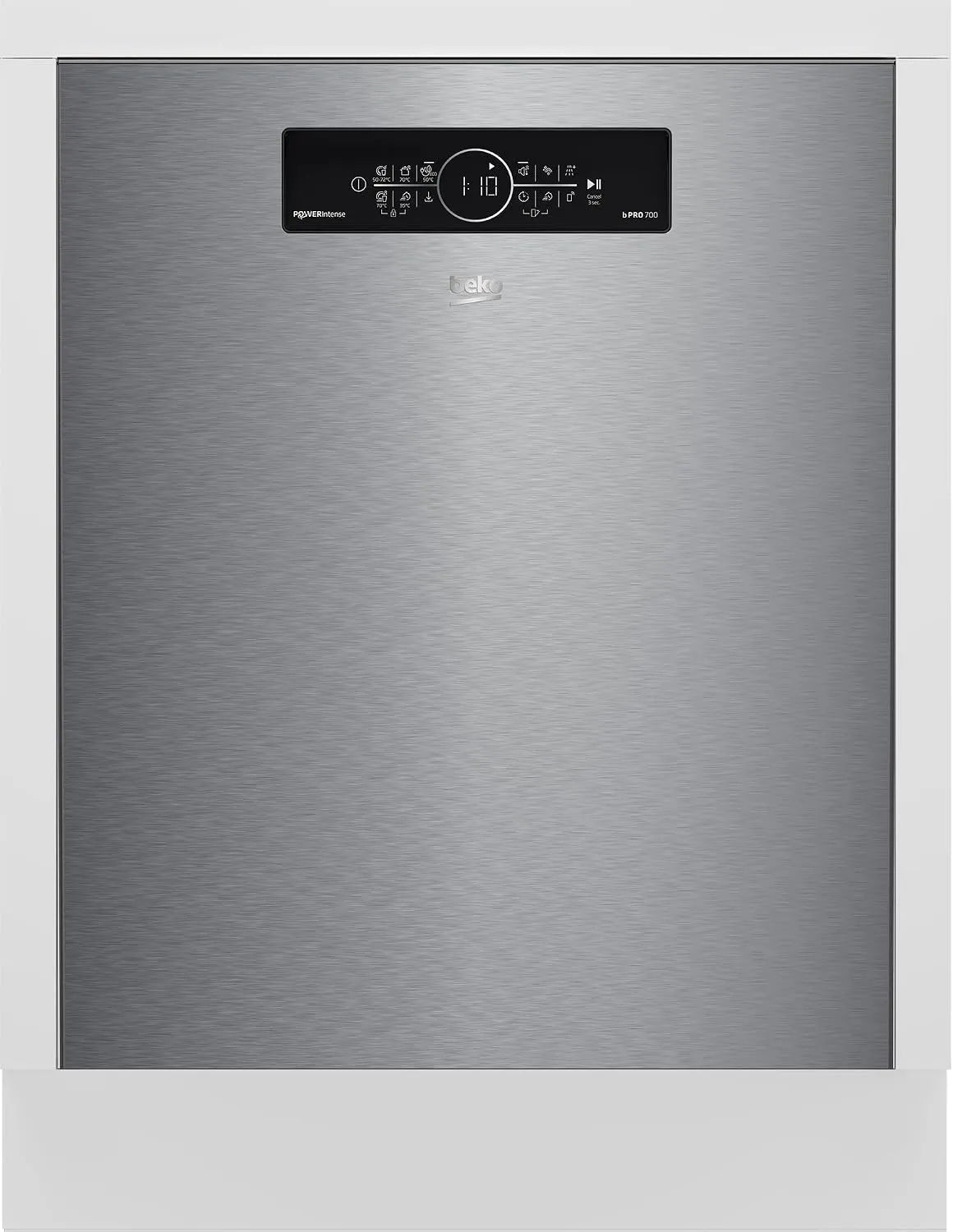 Beko BDDN36462XP, Opvaskemaskiner, 60 cm, understrukturopvaskemaskine 60 cm, til 14 skræddersyede gulve, 5 programmer, 5, Sølv, 3 v