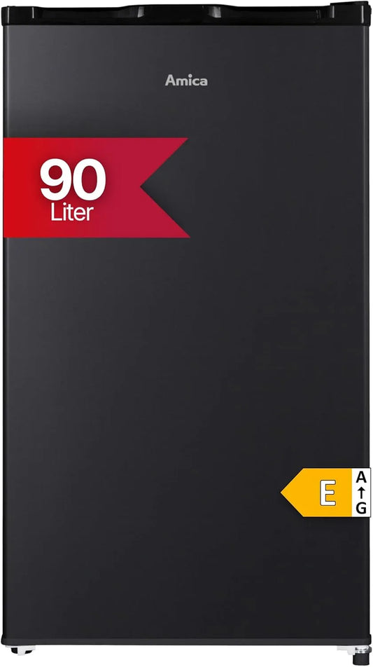 Amica, Køle-/fryseskabe, Full Room Køleskab Freestanding 85x47, 5x44, 5 cm 90L Inverter Kompressor LED, Sort, 85x47, 5 cm, 90L