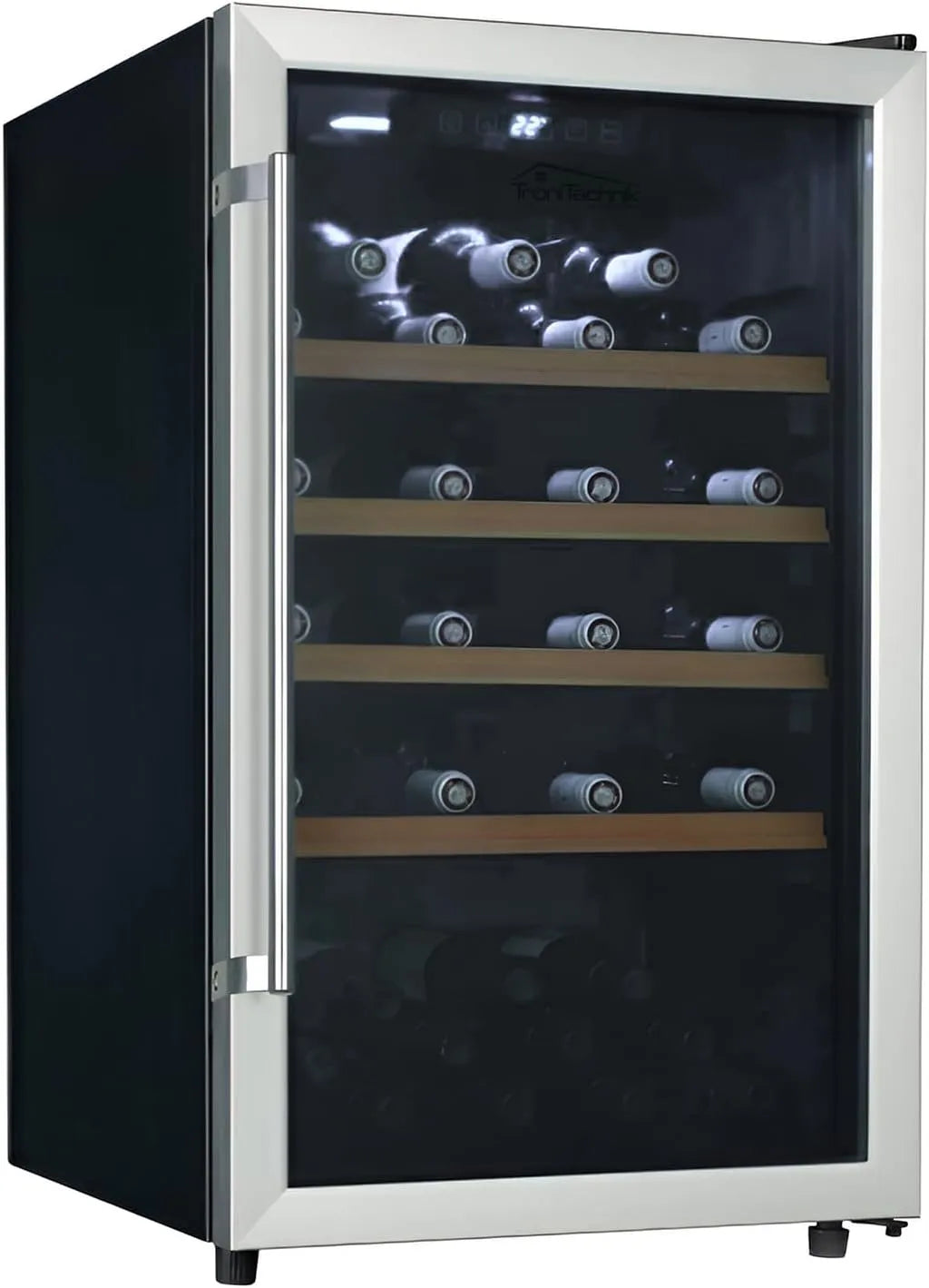 Tronitechnik, Minikøleskabe, ® Vinkøleskab, drikkekolleks, minibar, minikøleskab stille, 126 liter, 63, Sølv, 126 l, 85 x 50 x 57, 5 cm, 43 dB