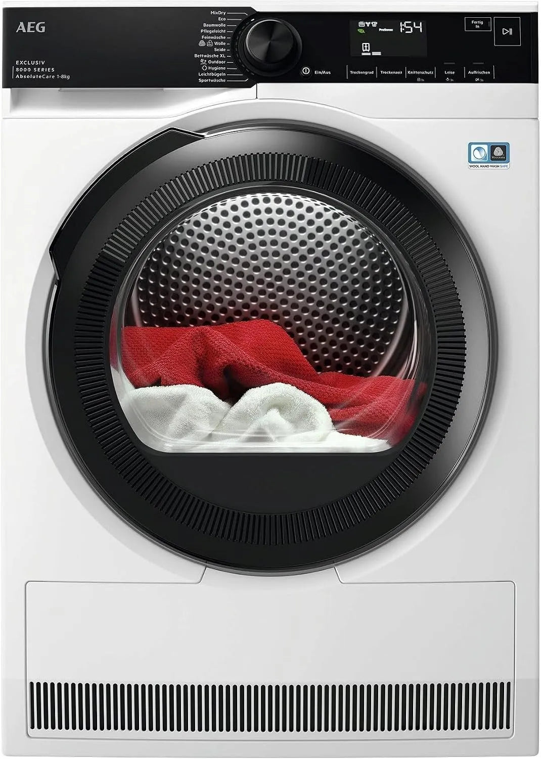 AEG 3D-Scan TR9H75680, Varmepumpetørretumblere, Heat Pump Dryer 8 kg, Serie 9000: AbsoluteCarePlus Down Tørring, Point- Præcise, Sort, 8 kg, 9 kg