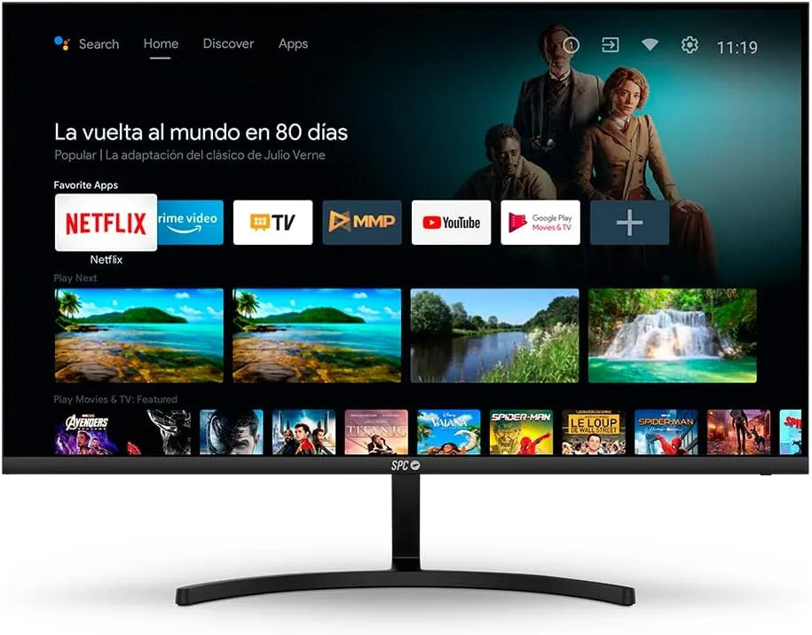 SPC, Skærme, SMART MONITOR 24 '- Android TV skærm, Fuld HD, Fjernbetjening, Sort, 24 '