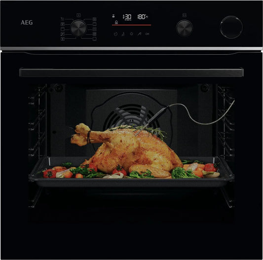 AEG TR6PB50WSB, Ovne, Wifi Build- in Ovn, Serie 6 LED touch skærm, Pyrolyse Self- rengøring, 25%, Sort / sølv, 6 L, 50W