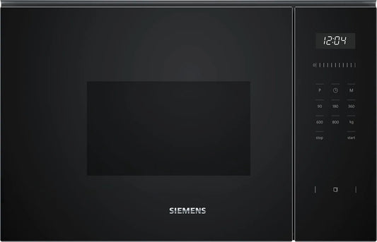Siemens iQ500 BF525LMB1, Mikrobølgeovne, Bygge- i mikroovn sort rustfrit stål 594 x 382 cm, Sort / sølv, 594 x 382 cm, 525L, 38 x 59, 4 x 31