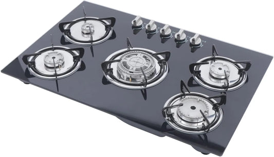 TuliperMood, Kogeplader, Gas komfur, Gas komfur Glas keramik til naturgas propan gas, til, Sort, 7 cm, 2, 76 inch, 14 cm, 5, 51 inch