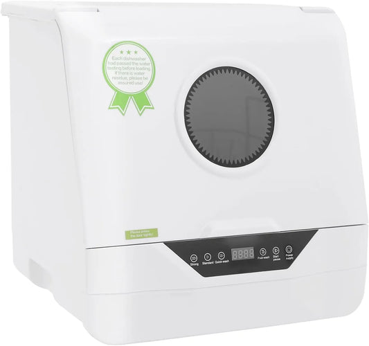 AHSSBSA IPX1, Opvaskemaskiner, 60 cm, Kompakt bordopvaskemaskine, 800W høj temperatur desinfektion LED skærm touch, Hvid, 800W, 4 v, 1 v
