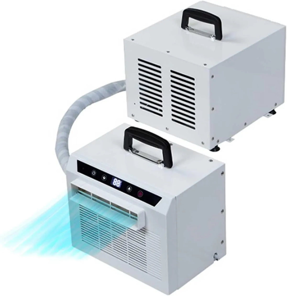 YXHGNNS, Split-klimaanlæg, Bærbar split aircondition, Mini Quiet Smart Air Conditioner til udendørs med, Hvid, 1300W