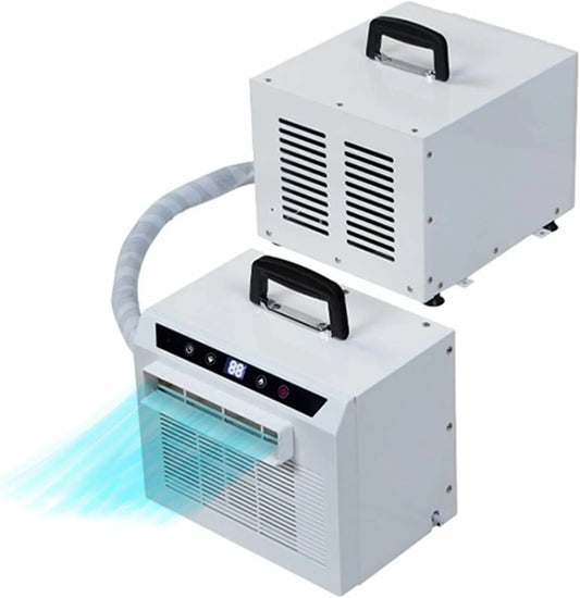 YXHGNNS, Split-klimaanlæg, Bærbar split aircondition, Mini Quiet Smart Air Conditioner til udendørs med, Hvid, 1300W