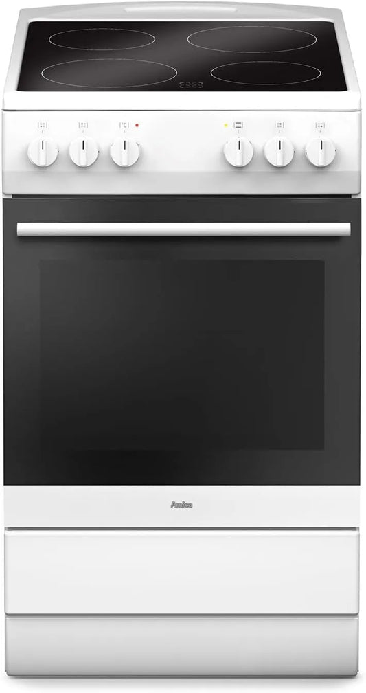 Amica 50er, Komfurer, SHCC 11505 W Elektrisk komfur - 50 'er bredde, hvid, 11505 W