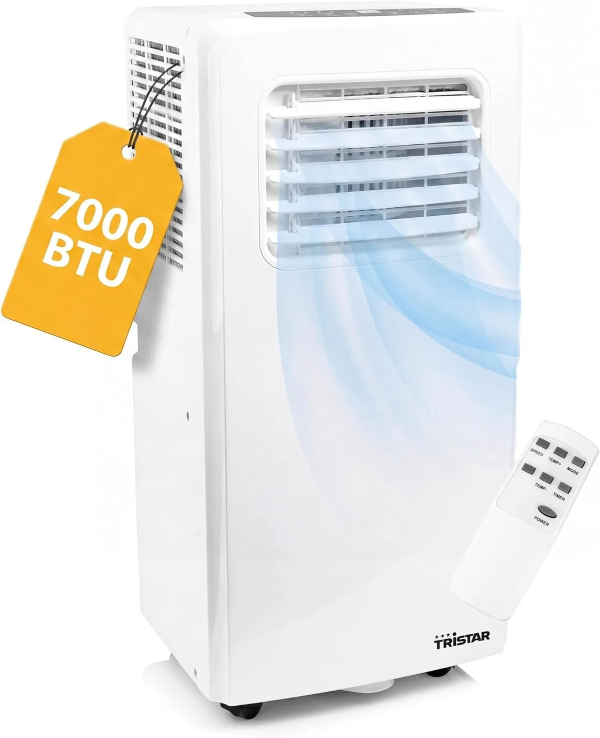 Tristar AC-5478 3-in-1, Mobile klimaanlæg, Mobile Air Conditioner - 7.000 BTU - - Affugtet, Kobleret, Ventileret - Op til 25, Flerfarvet