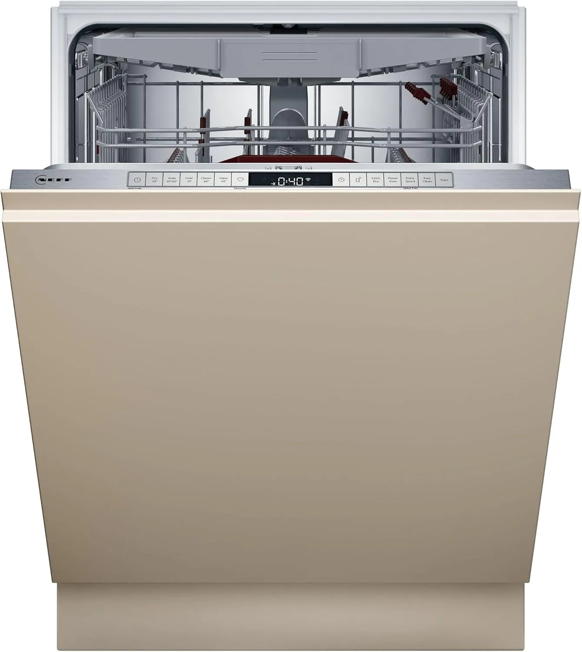 Neff S197TCX00E, Opvaskemaskiner, 60 cm, N 70, Smarter opvaskemaskine Fuldt integreret, Lavet i Tyskland, 6, Sølv, 43 dB