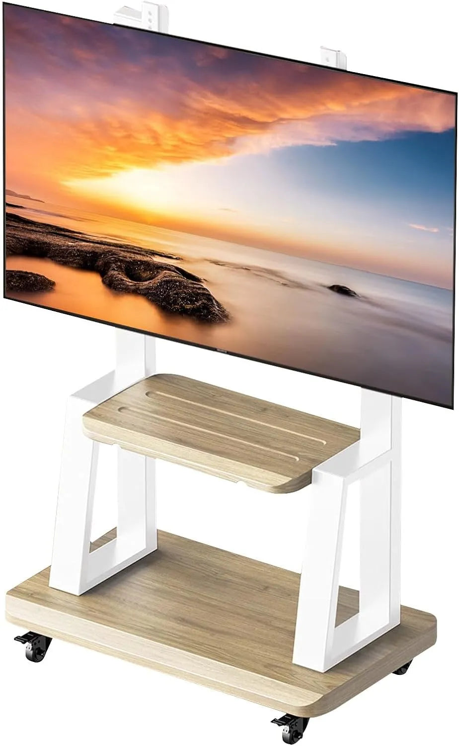 Generisch, Væg- og loftbeslag, TV-støtter, mobile tv-stande med fastgørelseshjul 50- 100 inches TV-support på, Sort, 100 inch, 600 mm, 400 mm