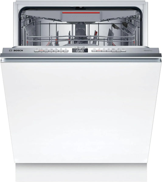 Bosch SMV4ECX27E, Opvaskemaskiner, 60 cm, Series 4 - Smart opvaskemaskine, fuldt optrækkelige, justerbare kurve, Sølv, 5 x 59, 8 x 55 cm