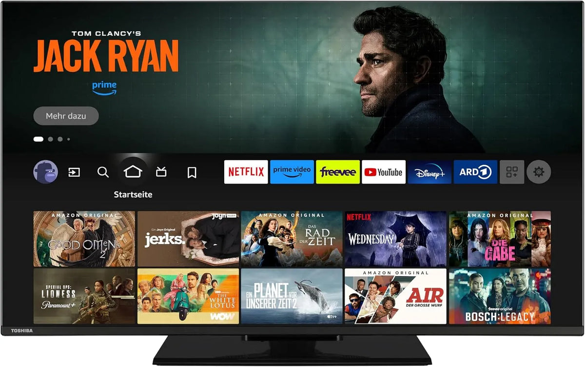 TOSHIBA 43LF3F63DAZ, Trin, 43 tommer TV Fire TV (Fuld HD, HDR, Smart TV, Triple- Tuner, Alexa Build- In, Sort, 43L, Full HD, 108 cm