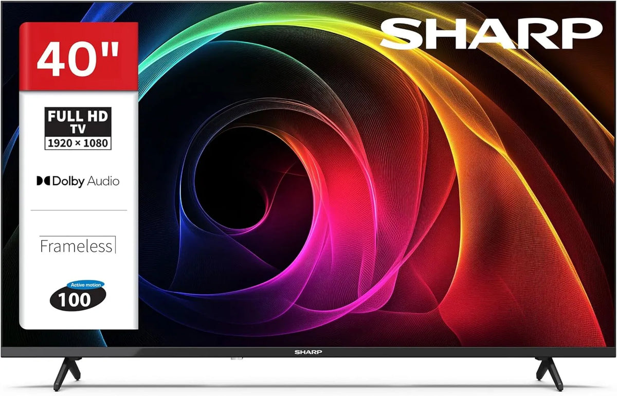 SHARP 40HA1705E, TV'er, TV 40 tommer (101 cm) LED-tv med fuld HD-opløsning, Sort, 101 cm, 40 inch, Full HD
