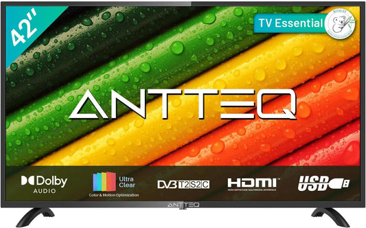 Antteq AB42D1, TV'er, TV 42 inches (TV 107 cm), Dolby Audio, LED, Triple Tuner DVB- C / T2 / S2, CI +, Sort, 42 inch, 107 cm, 4K, Full HD